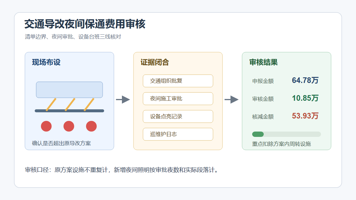 交通导改保通费用审核逻辑