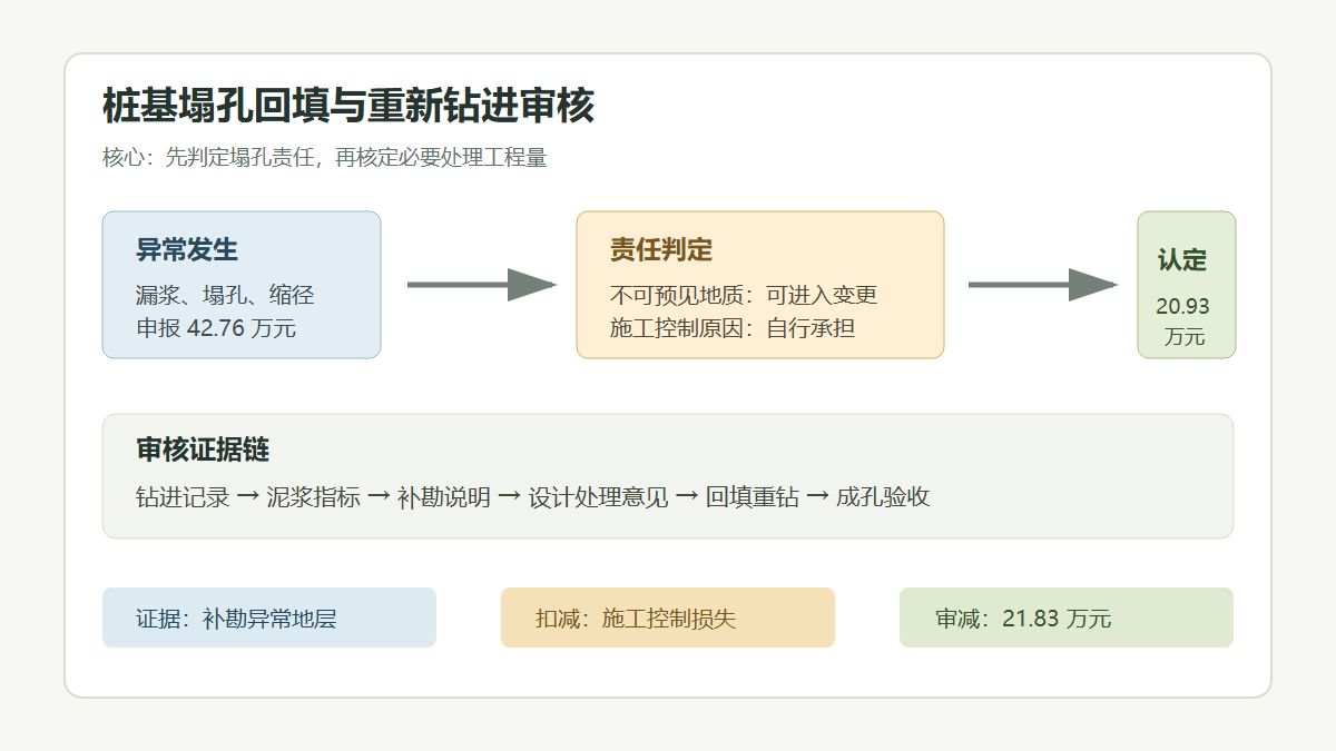 桩基塌孔回填重新钻进审核信息图