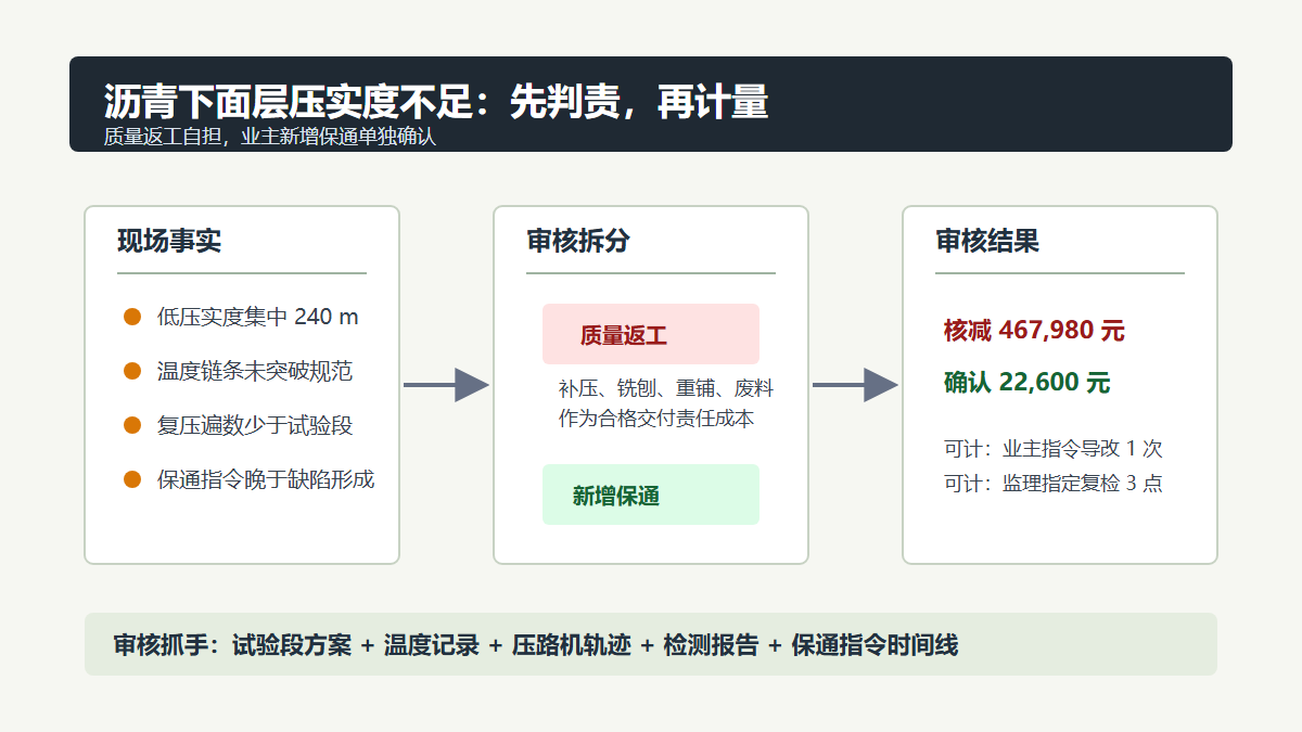 沥青压实度返工费用边界示意