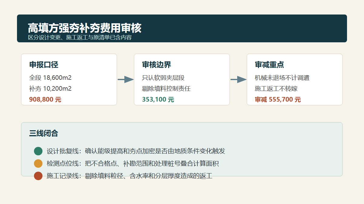 高填方强夯补夯费用审核信息图