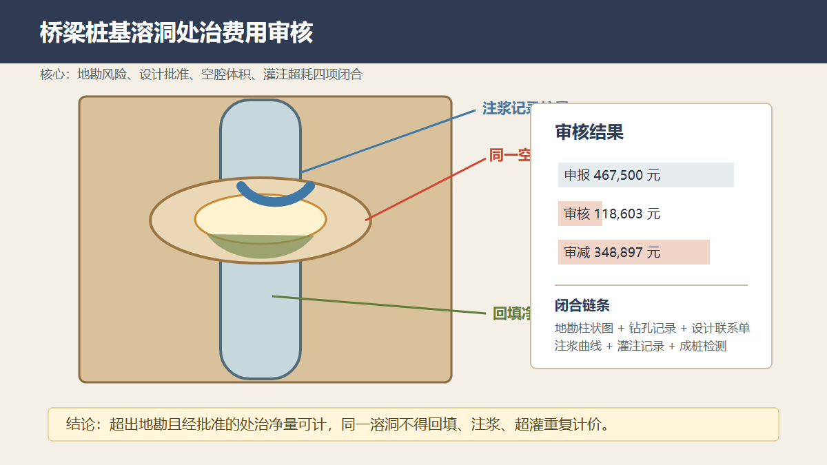 桥梁桩基溶洞回填注浆审核示意