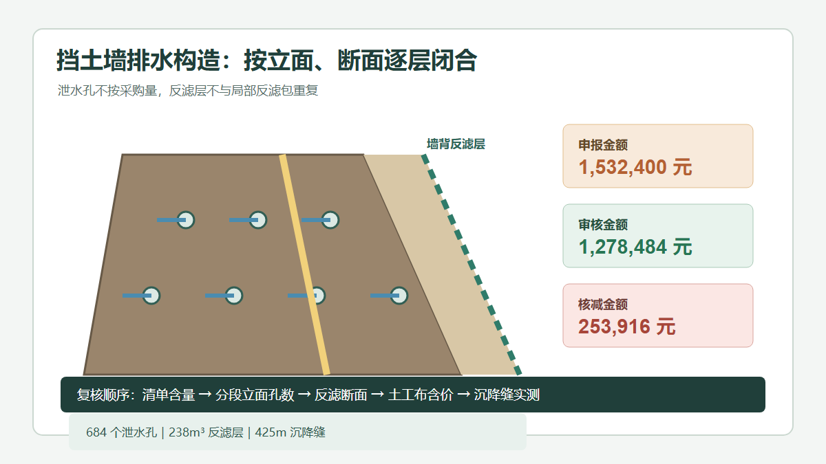 路基挡土墙排水构造审核信息图