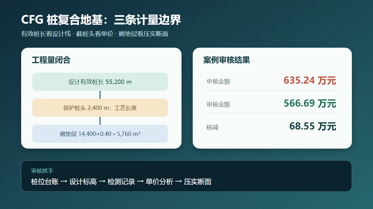 CFG桩复合地基计量边界审核图