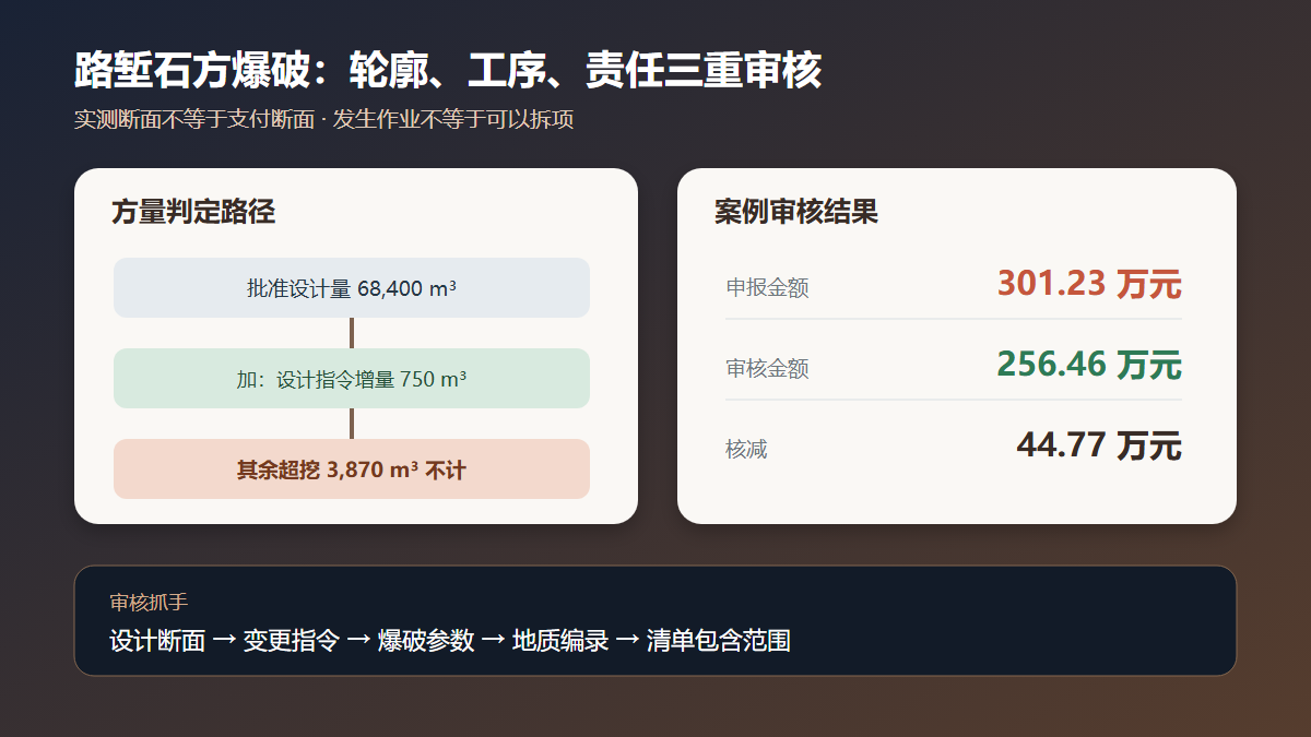 路堑石方爆破计量边界审核图