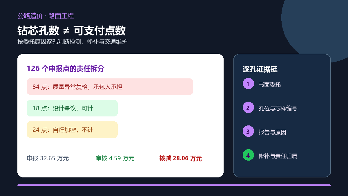 沥青钻芯检测费用审核信息图