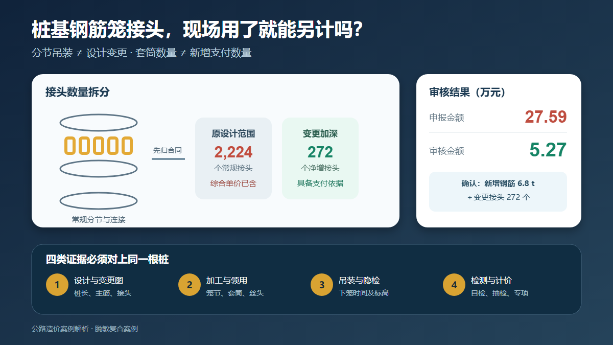 桩基钢筋笼连接费用审核图
