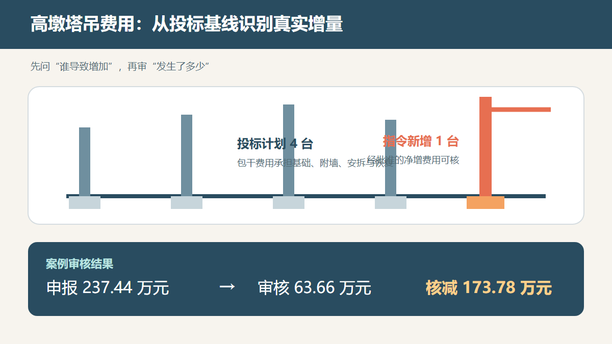 高墩塔吊临时设施费用审核图
