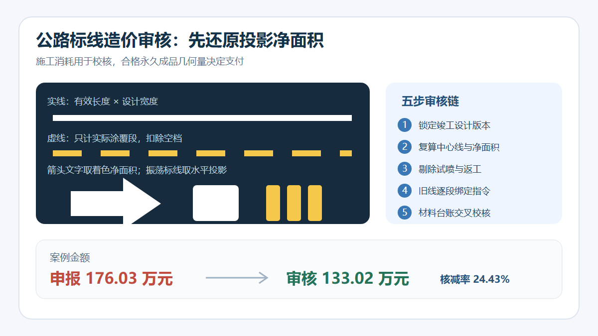 公路标线工程量审核信息图