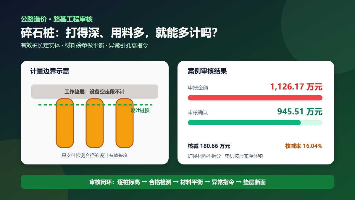软基碎石桩费用审核信息图