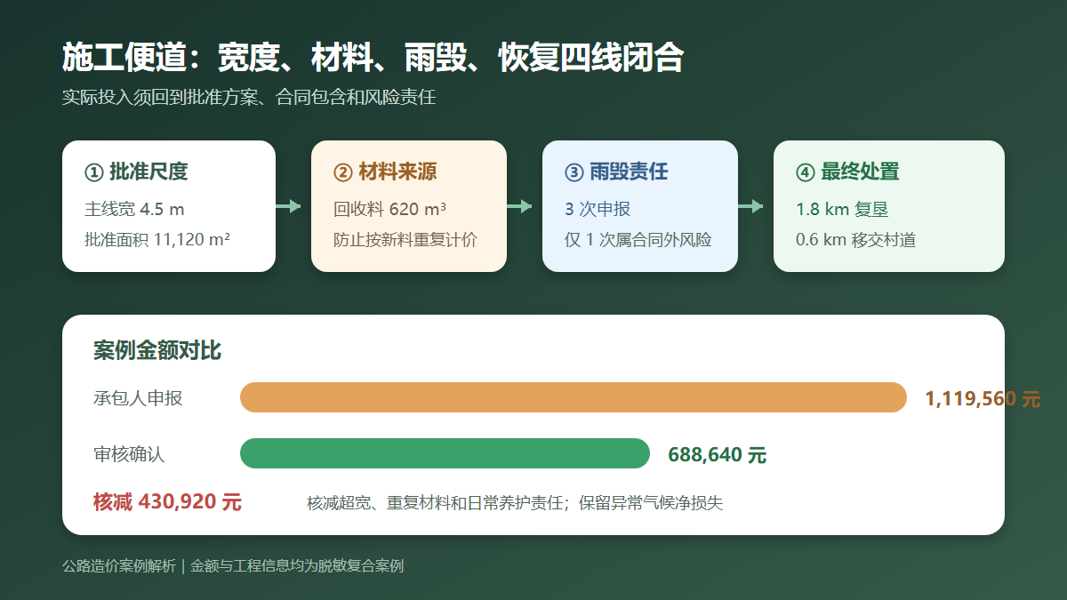 施工便道费用审核路径