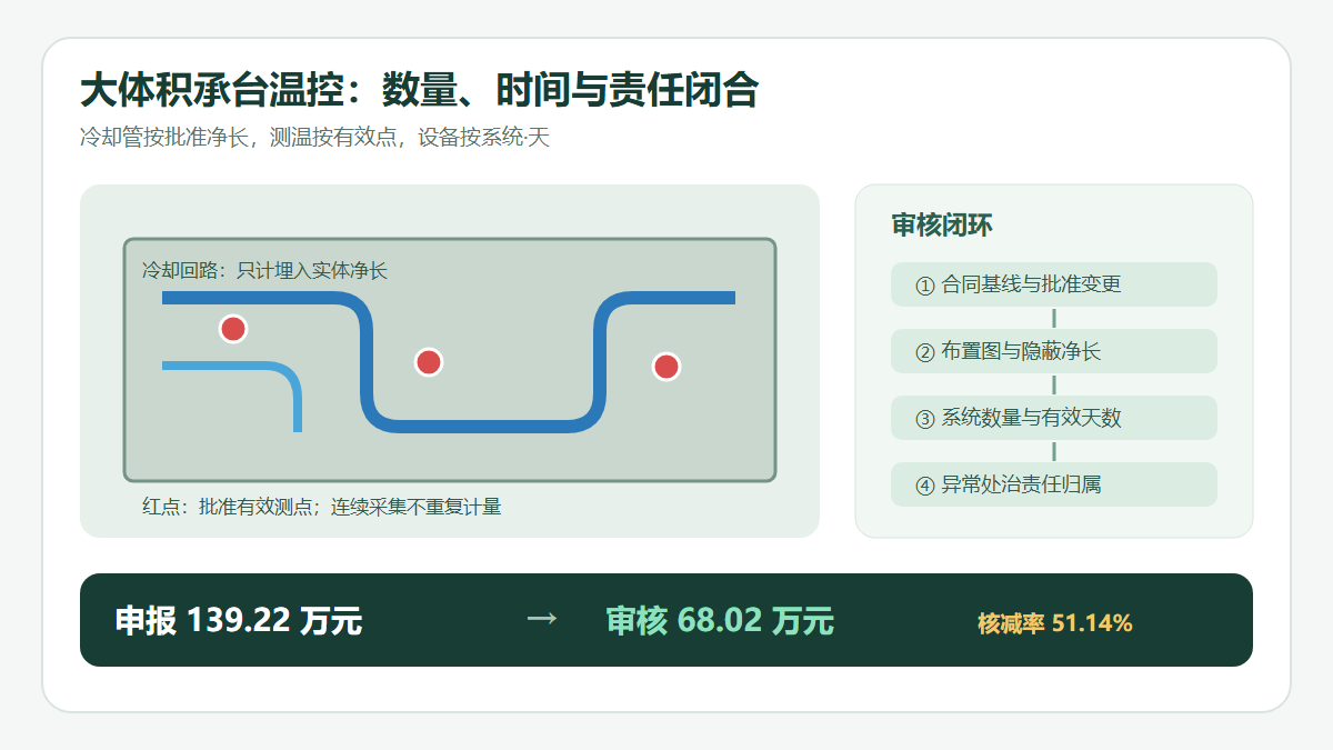 大体积混凝土温控费用审核信息图