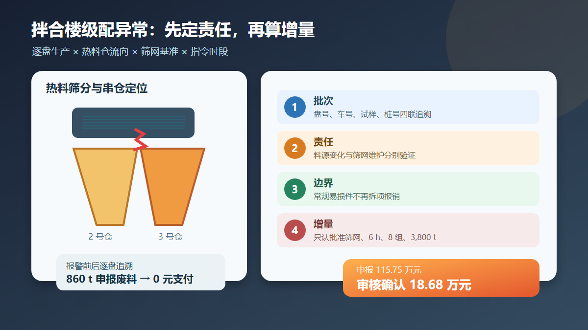 沥青拌合楼级配异常造价审核信息图
